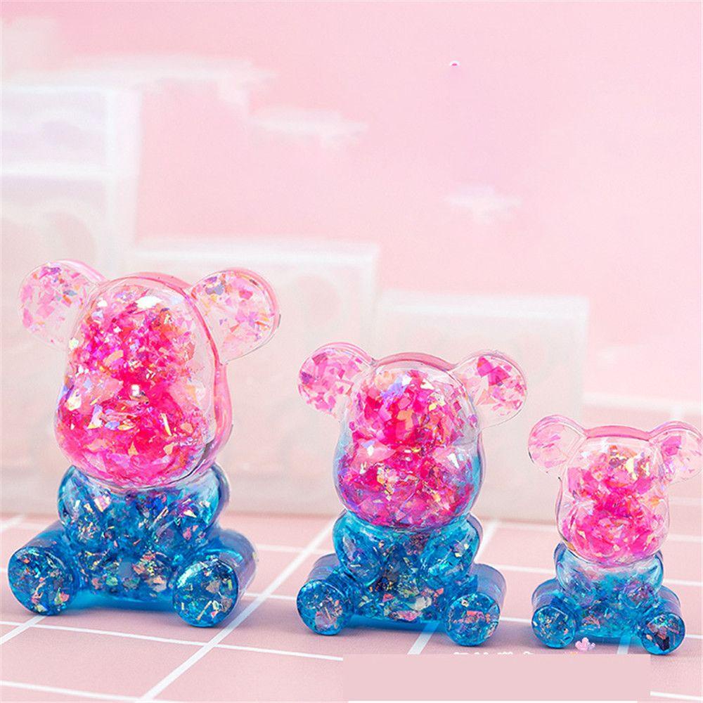 Cetakan Silikon Nanas Teddy Bear Resin Epoxy Gantungan Kunci Mainan Anak Membuat Perhiasan