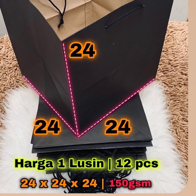 

⅍ paper bag kotak nasi box paperbag bento - LUSiN / 24 x 24 ►