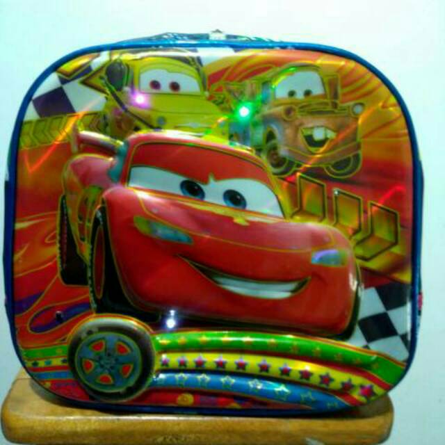 Tas Anak tk cars musik dan lampu