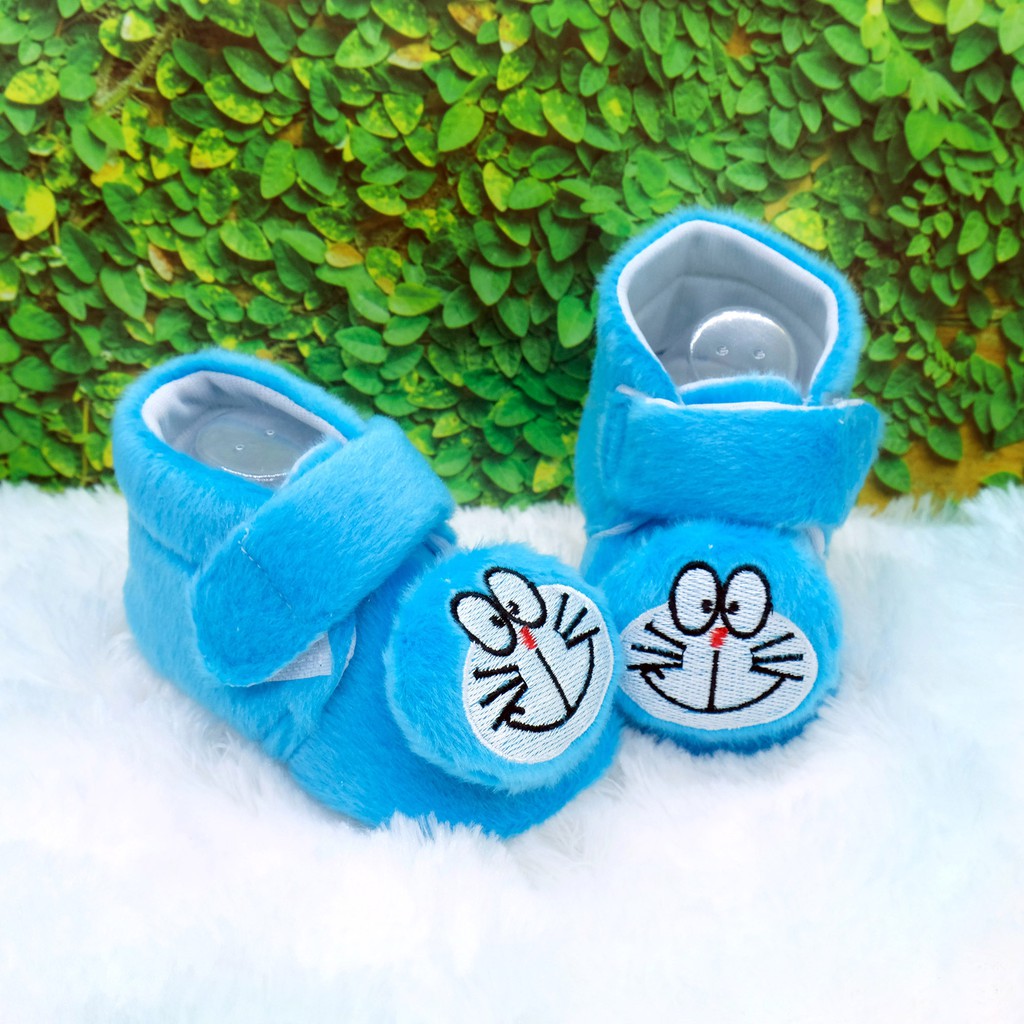 Sepatu Bayi Handmade 6-13 bln Anti Slip Prewalker Unisex Doraemon Ironmen Spidermen Keropi