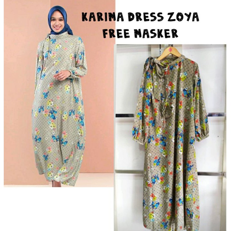 Karima Dress Zoya + Masker / Zoya dress New arrival