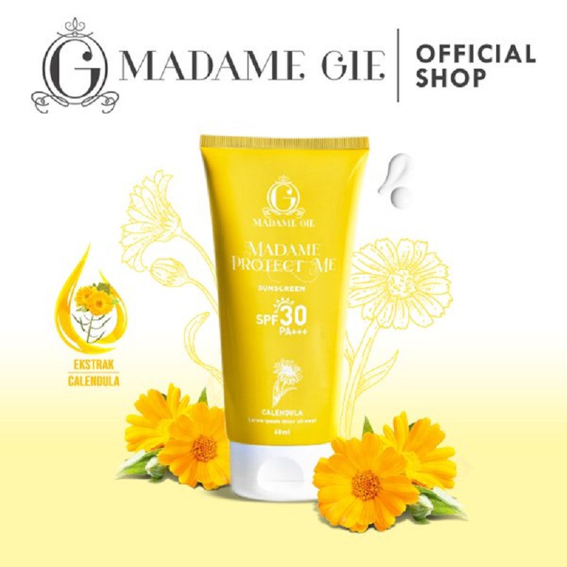 Madame Protect Me Sunscreen SPF 30 PA +++ With Calendula - Skincare Sunblock | Let's Glow Tinted Sunscreen