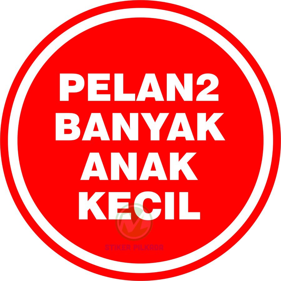 

stiker vinyl pelan2 banyak anak kecil