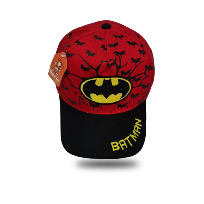 RS. TOPI ANAK SABLON DAN BORDIR LAMBANG BATMAN-MURAH (4- 10 TAHUN)-3