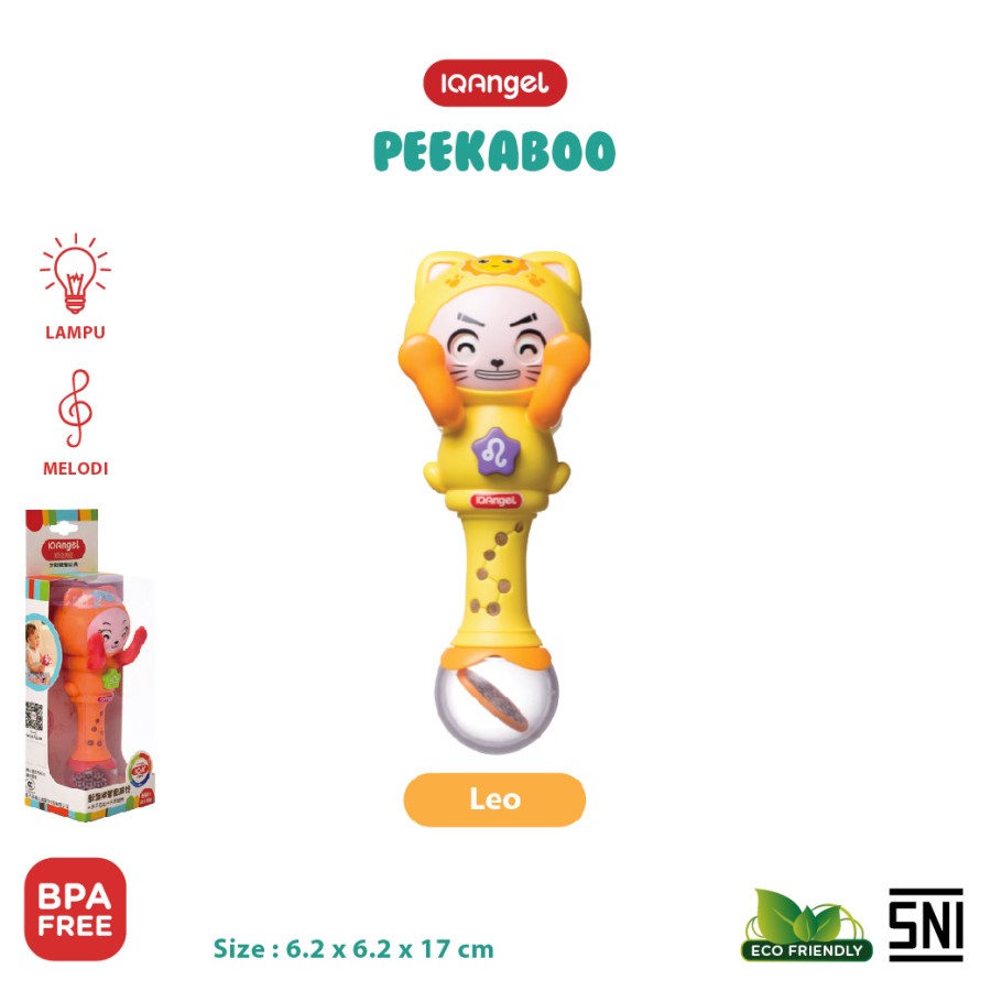 Mainan Bayi / Anak IQAngel Peekaboo Rattle Bersertifikat SNI