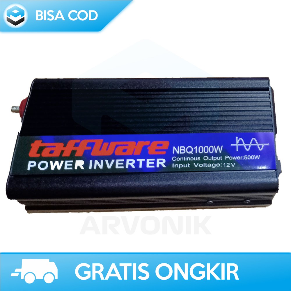 CAR POWER INVERTER MOBIL DC KE AC PURE SINE WAVE 1000 WATT TAFFWARE