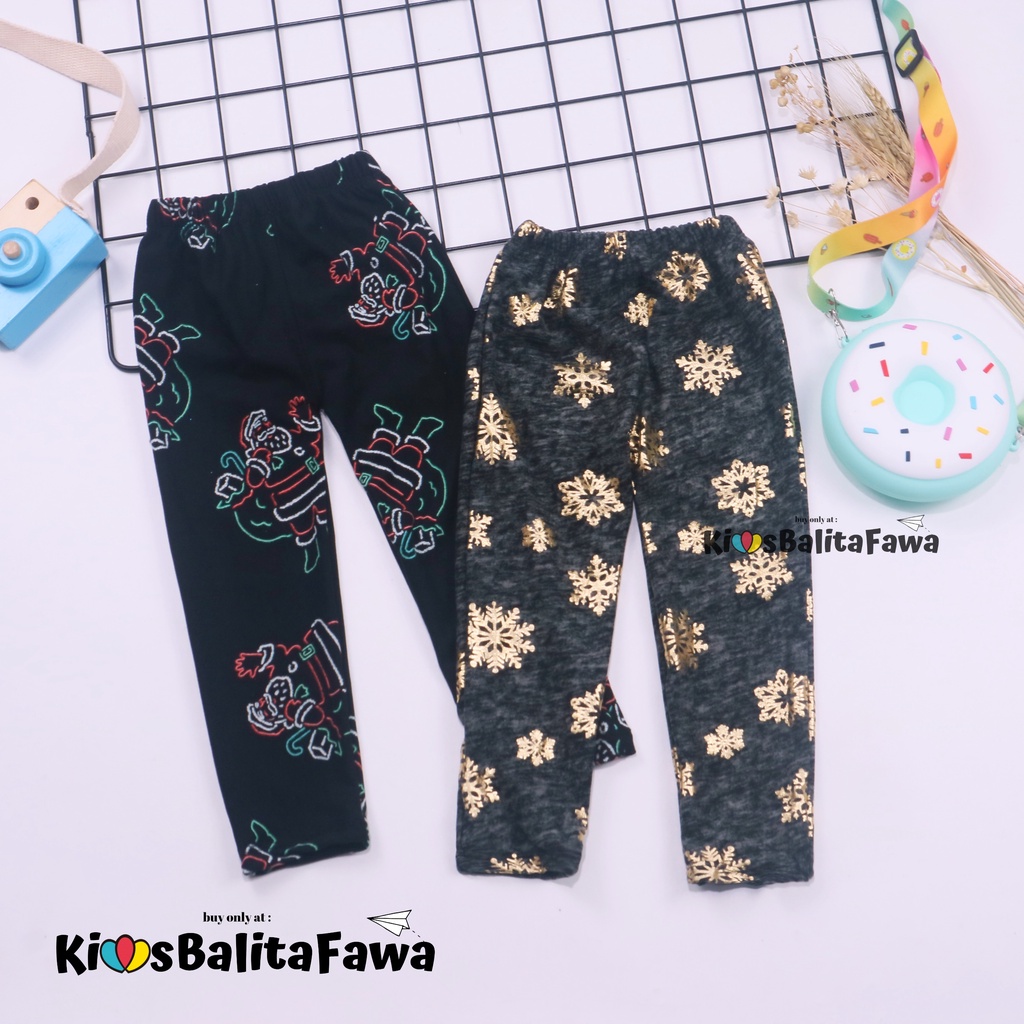 Legging Natal Anak uk 1-2 Tahun SPESIAL CHRISTMAS  PREMIUM / Celana Leging Anak Perempuan IMPORT