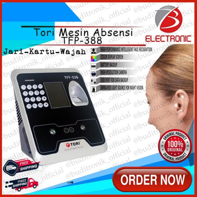 Mesin Absen/Fingerprint Tori TFF-338 Bisa Face Wajah