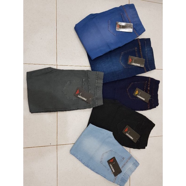 PROMO TERMURAH JEANS EXTRA JUMBO WANITA/FULL PINGGANG KARET/ PINGGANG KARET/MUAT BB 120 Kg