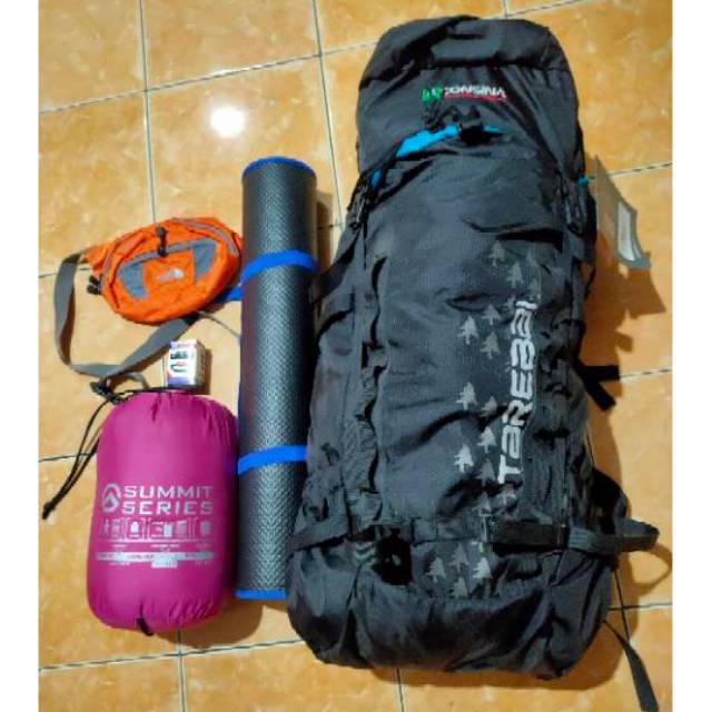 Promo paket alat gunung murah tas carrier consina tarebbi original diskon bonus terlaris wiastbag