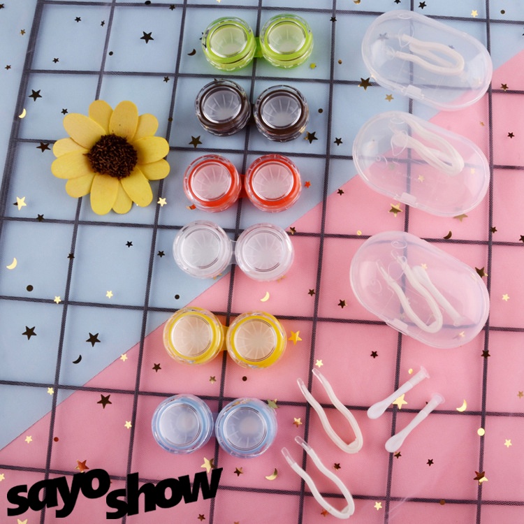 SAYOSHOW - Softlens Case Transparan / Tempat Softlens Warna Permen