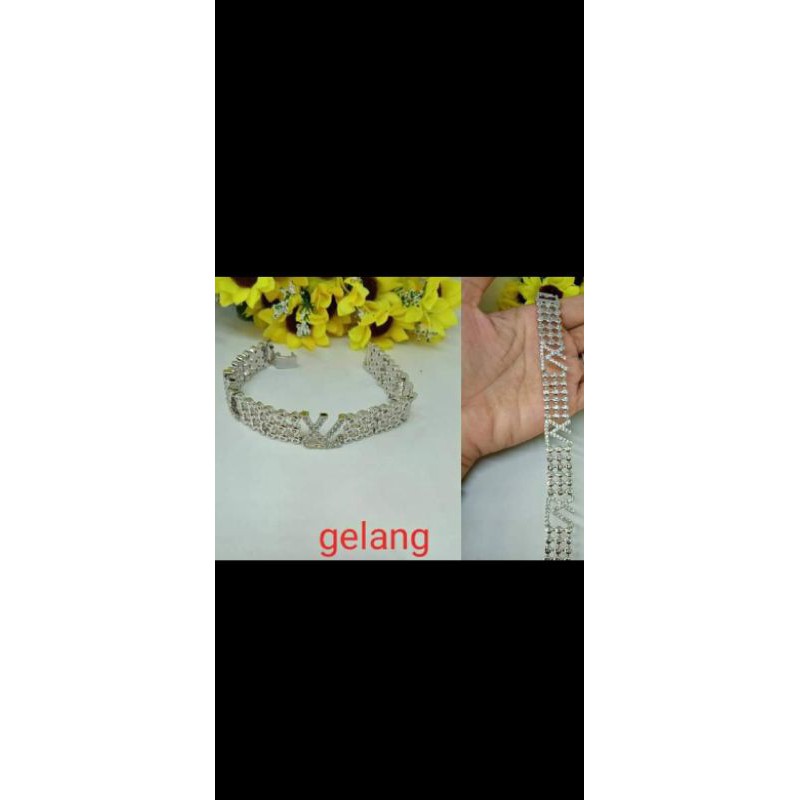 gelang dewasa emas putih kadar rendah,berat gelang 8,5gram