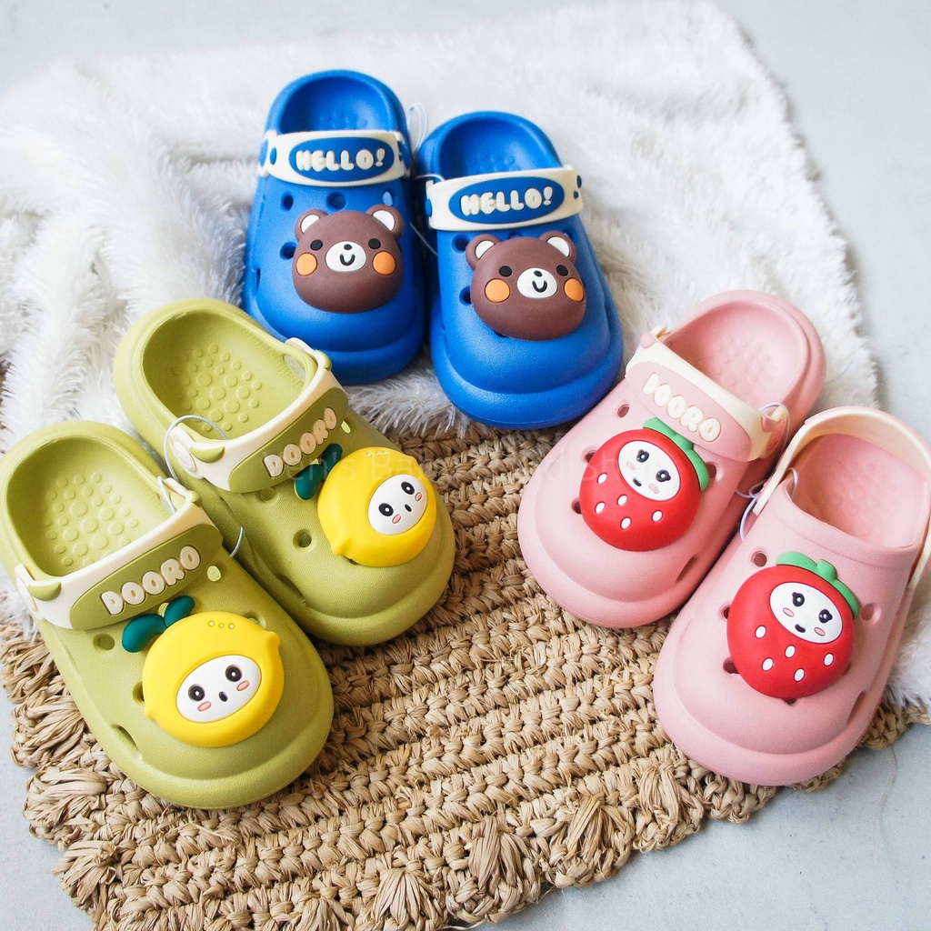 CREAM FAMILY Sandal Bakpao Karakter / Sendal Anak Kiyowo