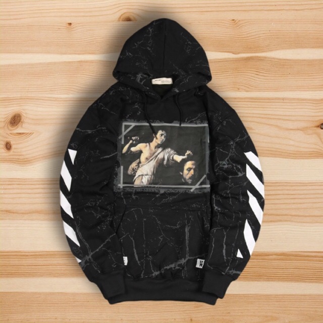 Hoodie OffWhite Marble Religion Black