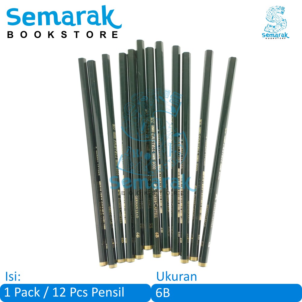 

Faber Castell 9000 Pensil 6B [1 Pack / 12 Pcs]