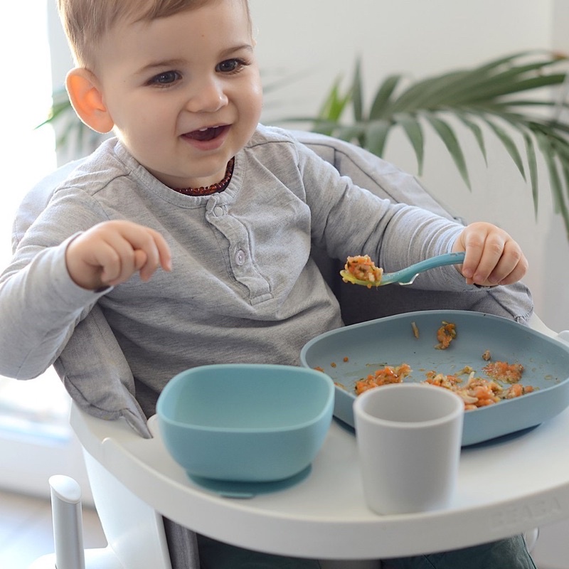 BEABA SILICONE MEAL SET 4PCS/ ALAT MAKAN BAYI SET/ PERALATAN MAKAN