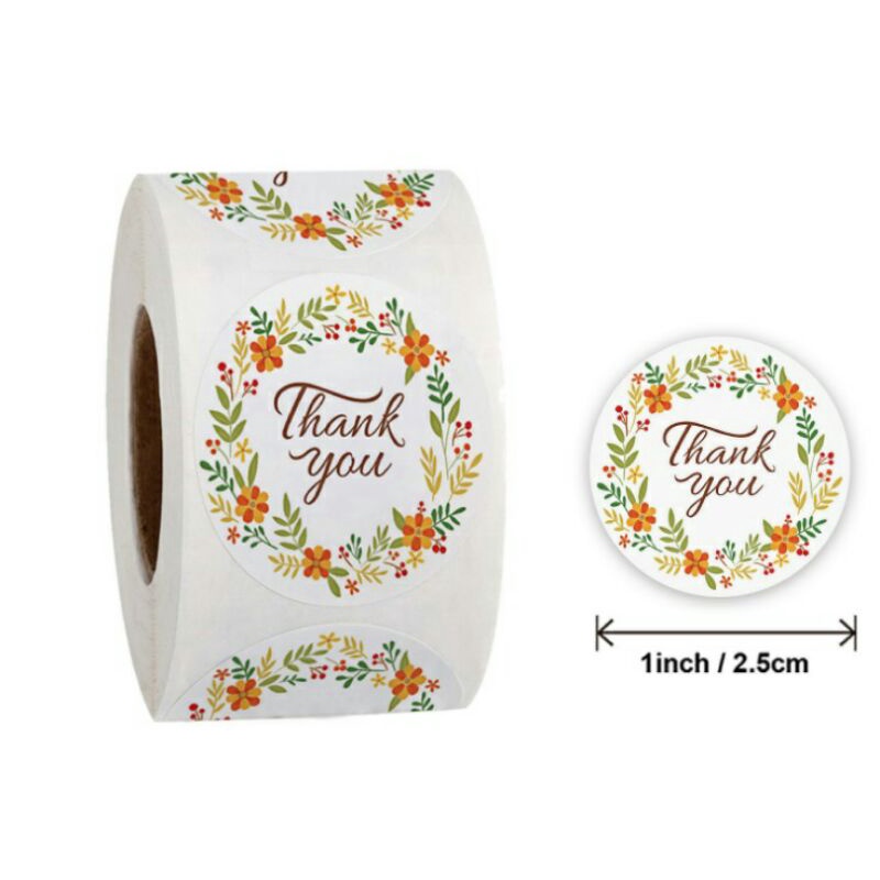 HX120 [500 pcs @ 2.5 cm] Sticker Thank You stiker ucapan terima kasih-Motif G