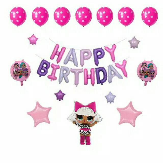 Balon dekorasi set LOL / balon dekorasi ulang tahun balon