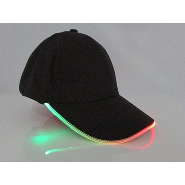 Topi Baseball Cap with Glowing RGB LED Light - WXYQA - 7RFH1GBK Black