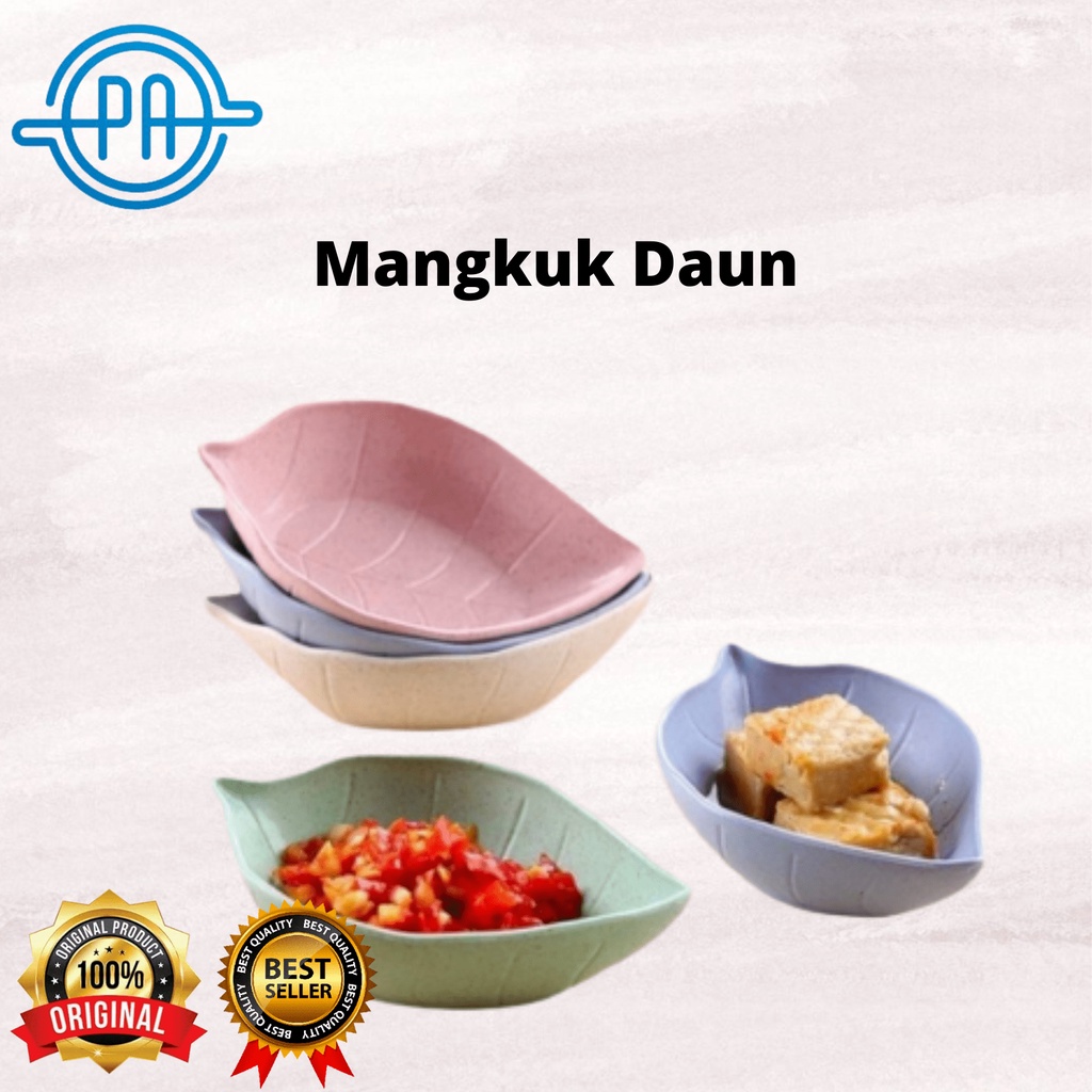 MANGKOK DAUN MANGKUK KECAP SAUS MOTIF DAUN