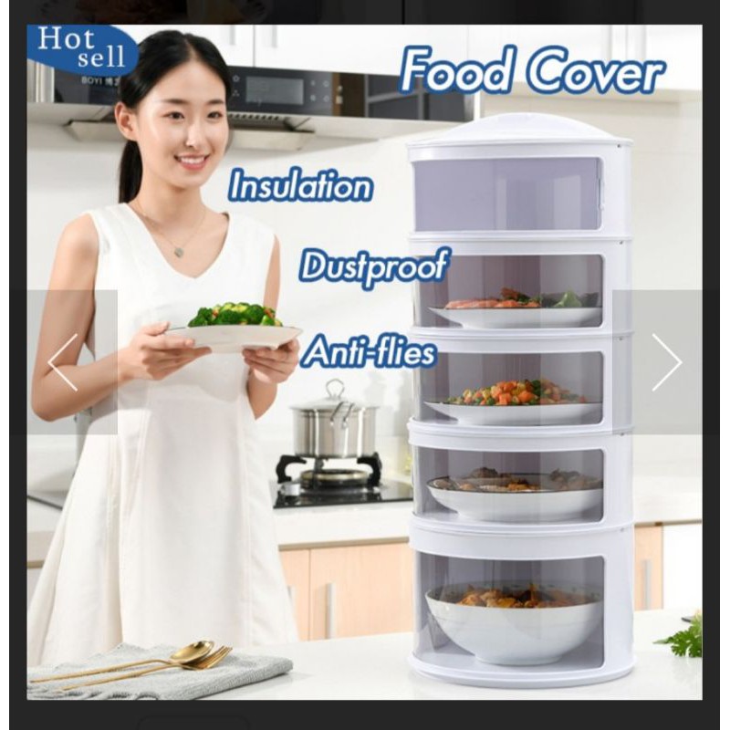 rak susun penyimpanan makanan/tudung saji 5 tingkat