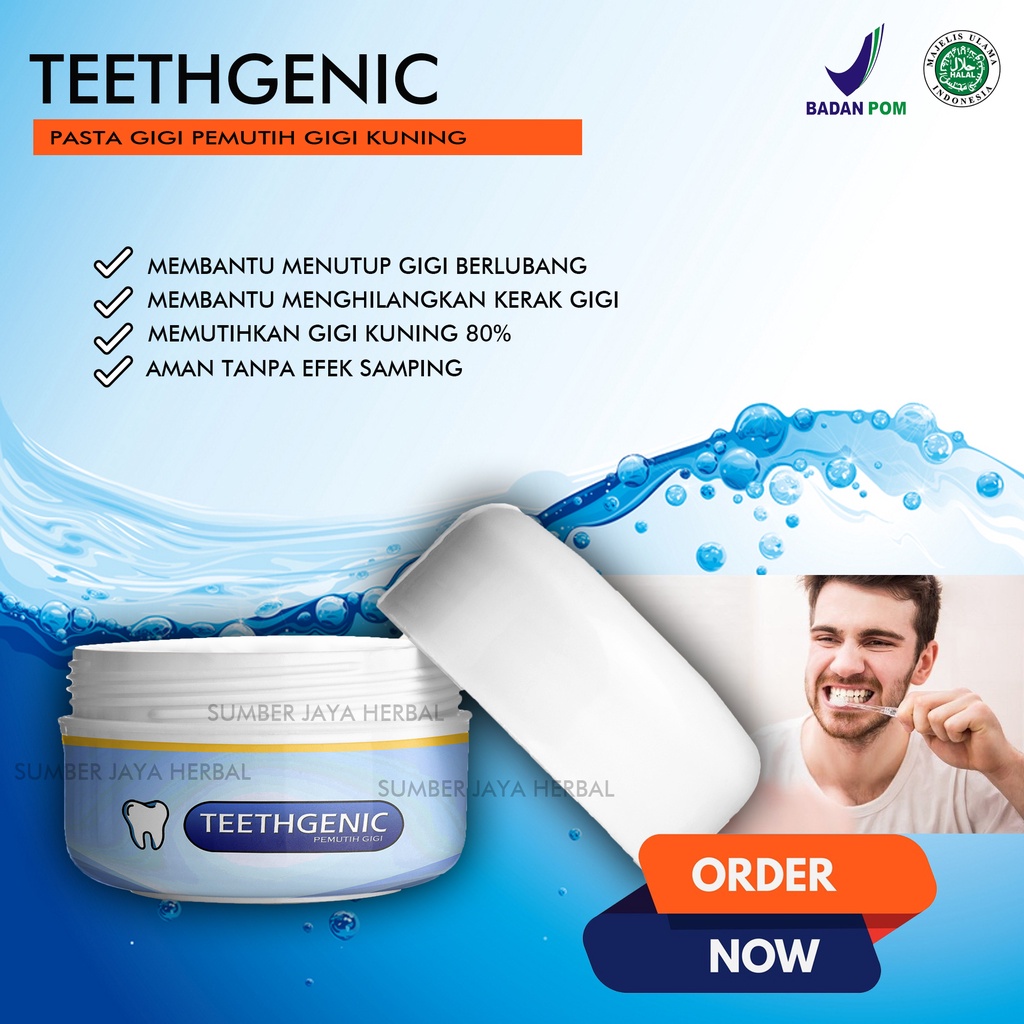 Teethgenic Teeth Whitening Activated Charcoal Carbon Pemutih Gigi Alami 30g