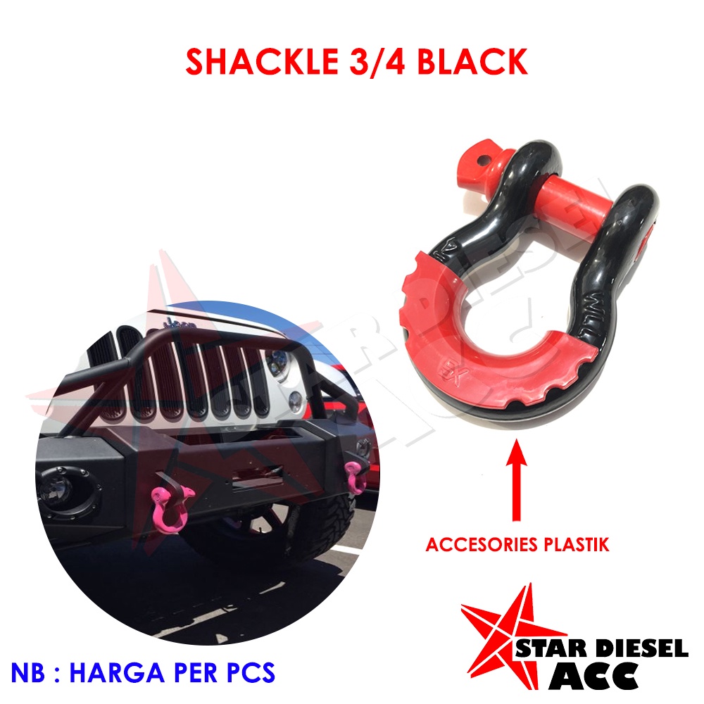TARIKAN PENGIKAT TALI SHACKLE 3/4 OMEGA SHACKLE 3/4 THAILAND BLACK
