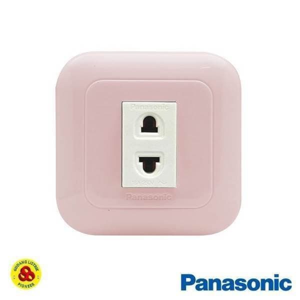 Panasonic Stop Kontak Universal 1G WEJ78019TN + WEJ10919 Pastel Pink