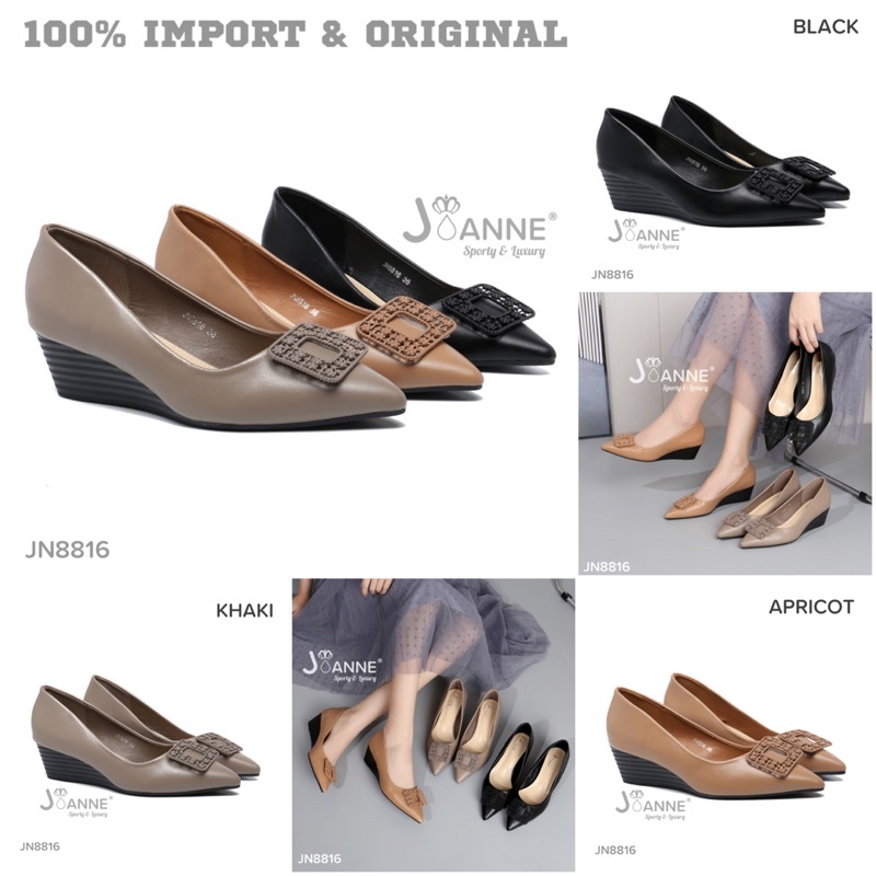 RESTOCK! [ORIGINAL] JOANNE Pump Wedges Shoes Sepatu Wanita #JN8816