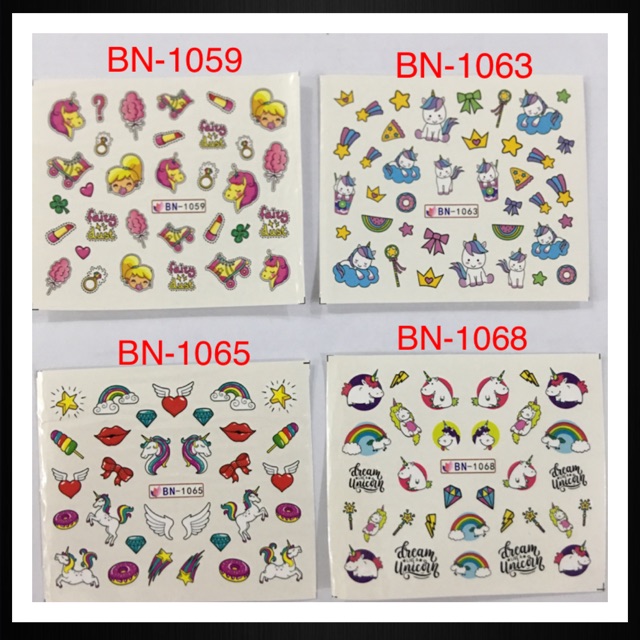 Stiker kuku/ nails stiker unicorn