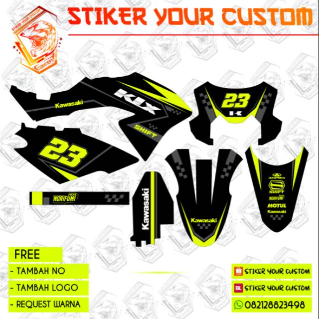 Decal klx bf - klx dtracker - klx 150 s stabilo simple