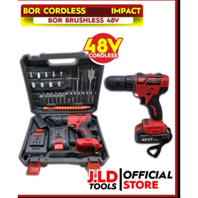bor tangan cordless 13 mm   48vf   jld   power tool