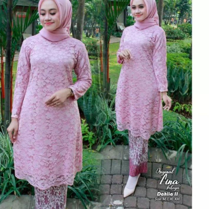 Model Baru Kebaya Brukat Tunik Jumbo M-XXXL ,LD 120  Baju Kebaya Tunik  Modern Set Kebaya Brokat Tun