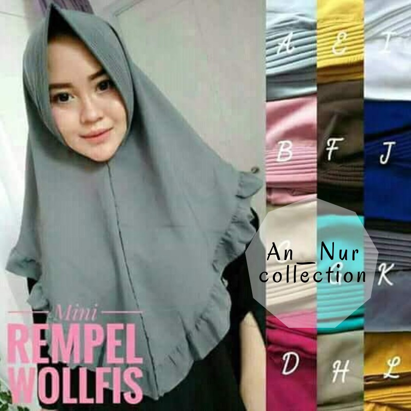  KHIMAR  SIMPEL REMPEL  RUFFLE  INSTAN PET ANTEM HIJAB INSTANT 