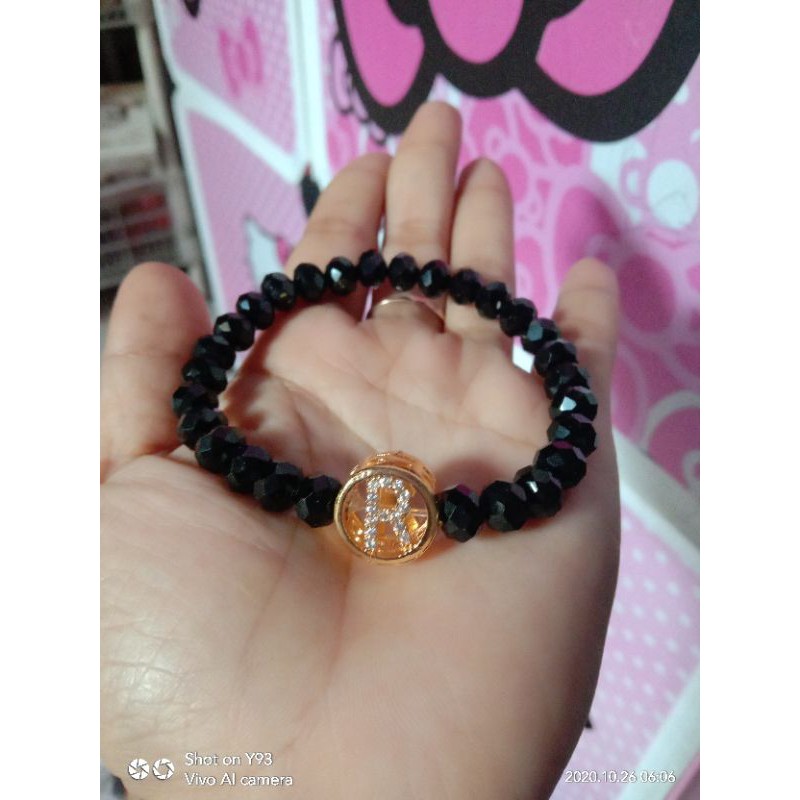 gelang kristal lapis emas