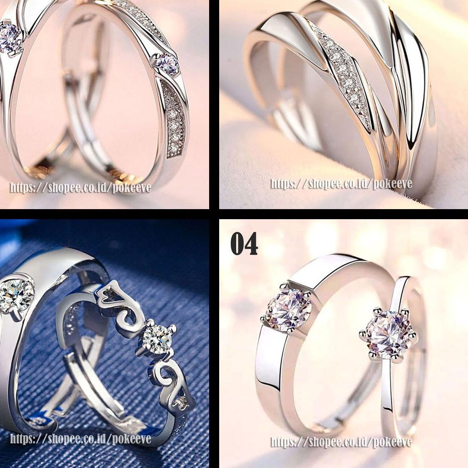 New Cincin Kawin/Tunangan Perak 925 Buat Couple/Nikah Pria/ Wanita Sterling Silver Ring ..