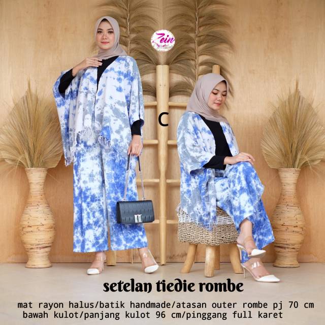 Setelan tyde rombe motif kekinian  batik modern