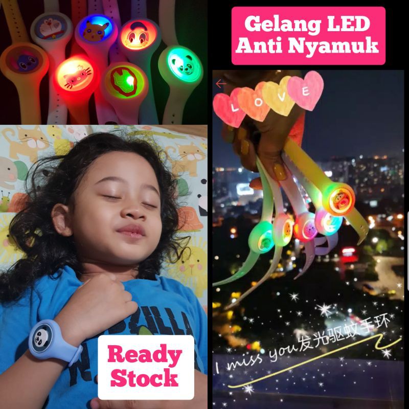  Gelang  Jam  Tangan LED Anti Nyamuk Anak  Bisa Pilih 