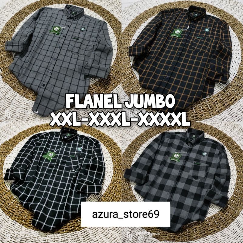 KEMEJA FLANEL JUMBO OVERSIZE XXL + XXXL + XXXXL KEMEJA 2XL 3XL 4XL