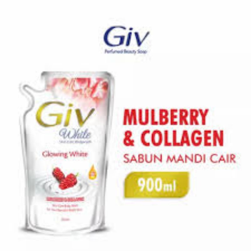 Sabun cair GIV shite skin care bodywash mulberry &amp; collagen (825ml)