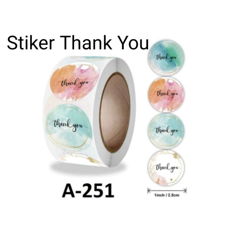 

stiker thank you wrn 2,5cm A251