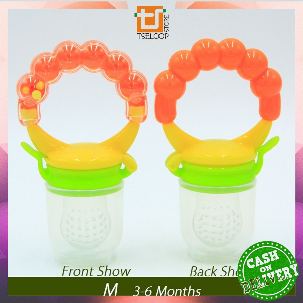 OFM-C44-45 Empeng Dot Buah Anak Bayi Baby Fruit Feeder Rattle Teether Kompeng Pacifier Gigitan Bayi-Empeng Rattle L
