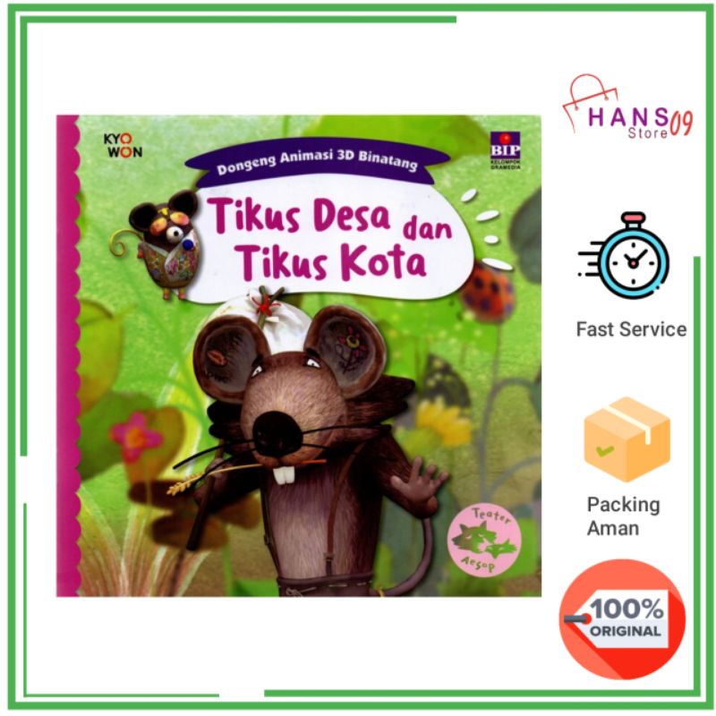 Jual Seri Dongeng Animasi 3D Binatang: Tikus Desa dan Tikus Kota