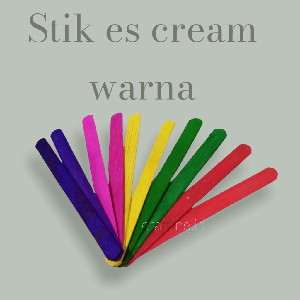 STIK ICE CREAM POLOS DAN WARNA