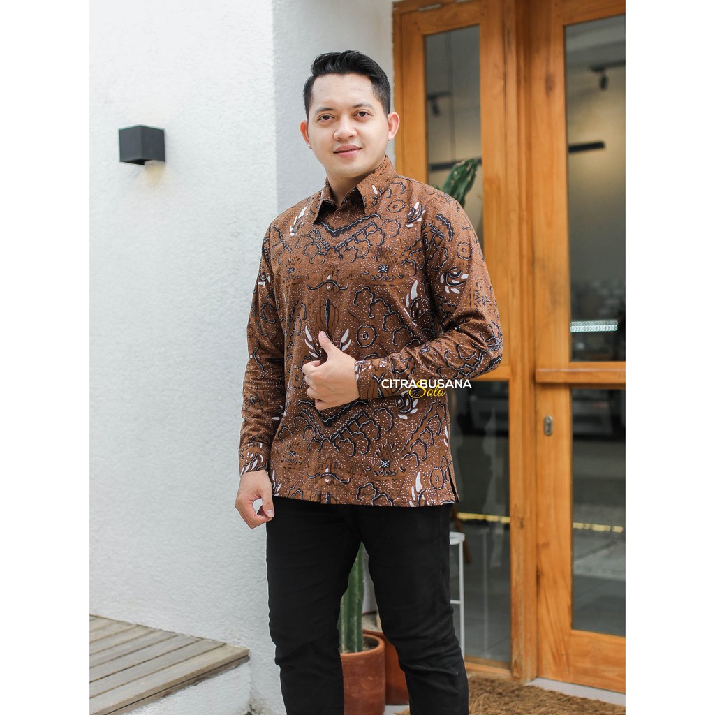 KINASIH Kemeja Batik Pria Full Furing Bahan Katun Primisima