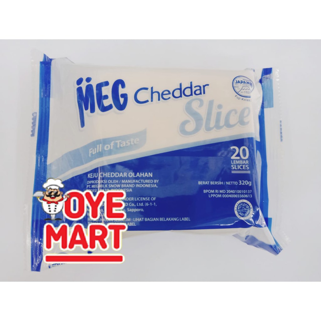 MEG CHEDDAR SLICE 320GR ISI 20PCS/KEJU SLICE HARGA PROMO