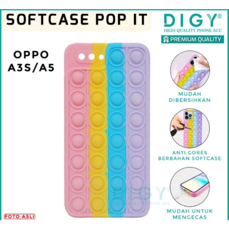 Case POP IT OPPO A3S/K1 SoftCase POP IT 3D Polos
