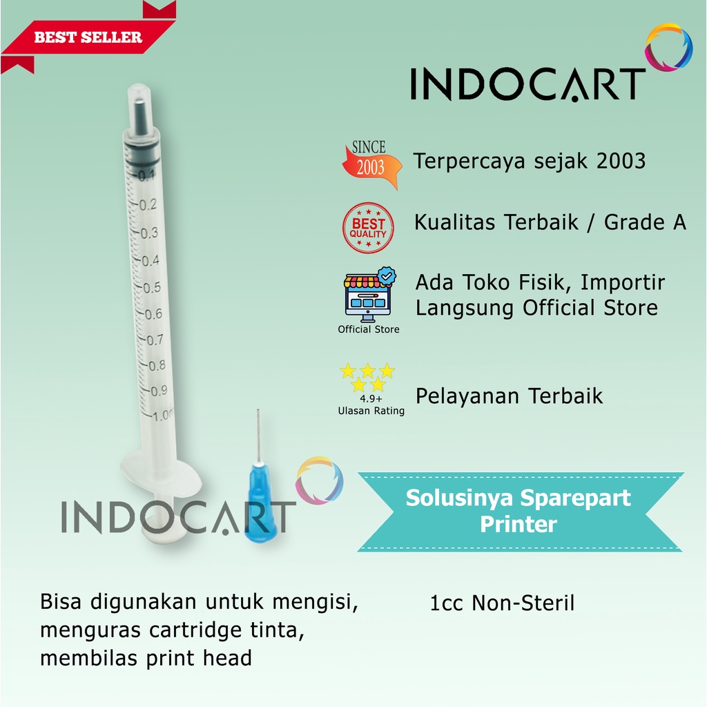 Syringe Spuid Spuit-Jarum Suntik-Suntikan Tinta-1cc 1ml 1 cc ml