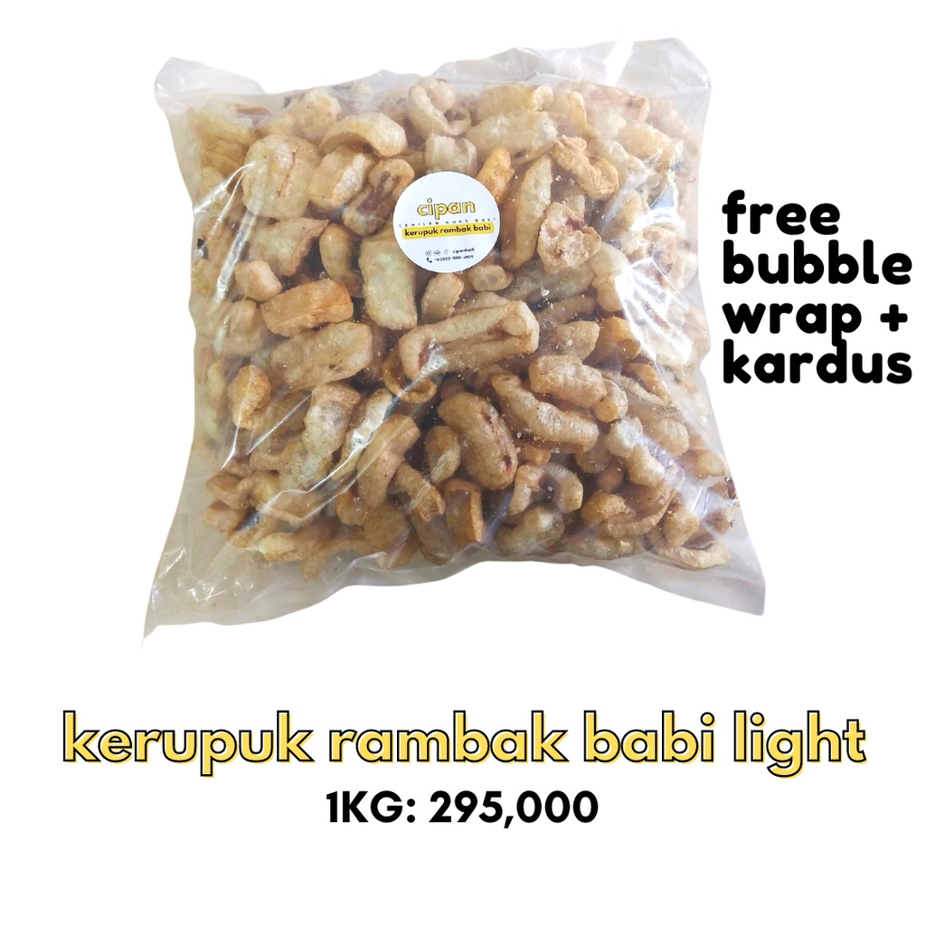 

Kerupuk Kulit Babi Bali Cipan Bali Kemasan 1kg