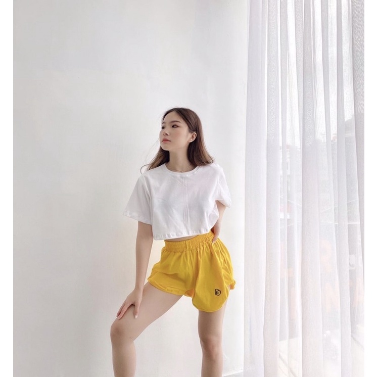 ARIANA KOREAN ONE SET SPORTS WANITA - SETELAN SPORTY SIMPLE OLAHRAGA - CROP TOP DAN CELANA PENDEK SPORTY - ONE SET FITNESS